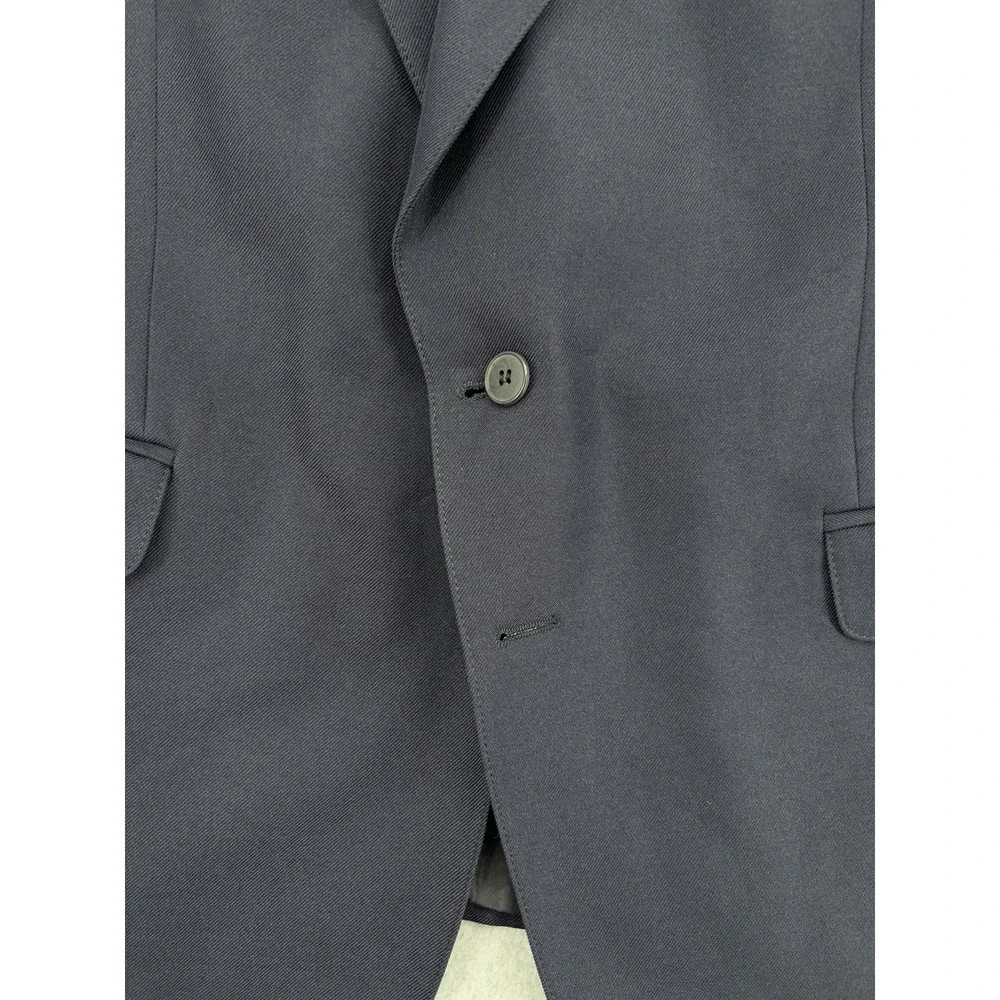 Willabee & Ward Navy Sport Coat Blazer 2 Button Poly Cotton Romania Men's 46R